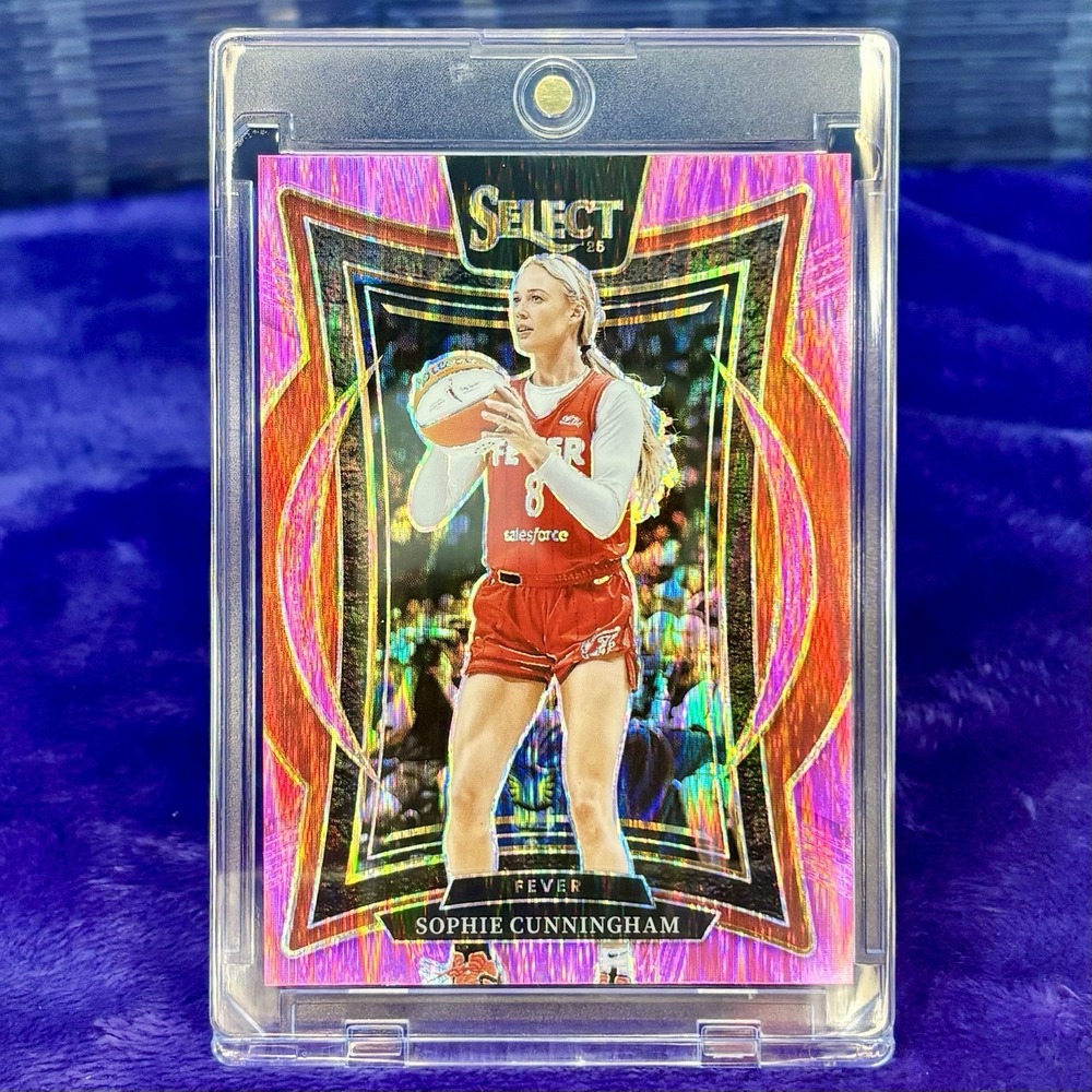 Sophie Cunningham #12 Pink Flash Prizm  Panini 2025 Select Indiana Fever Holo